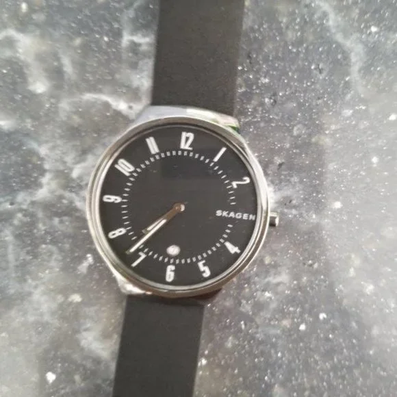Skagen Grenen Black Leather Watch - Picture 2 of 6